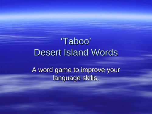 Taboo - Desert Island Words