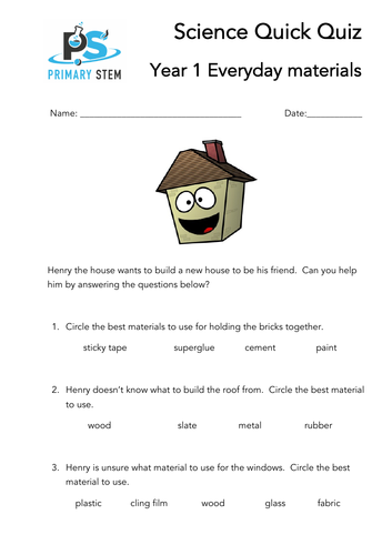 Primary Science Quick Quizzes Year 1