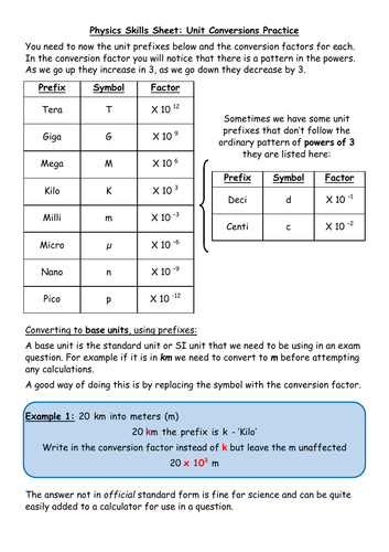 Unit Conversions Booklet