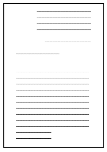 Letter Writing Templates | Teaching Resources