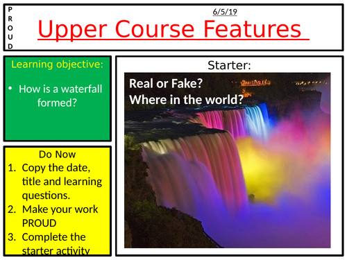 Upper course river features