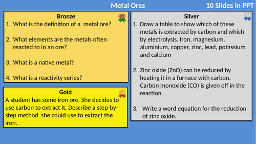 AQA Chemistry Changes Differentiated
