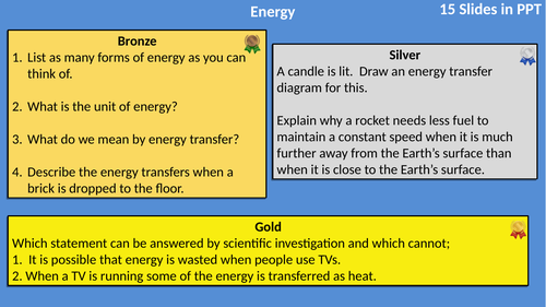 AQA Physics Energy Differentiated