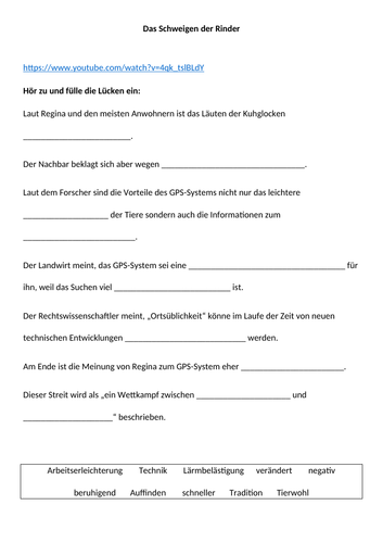 Traditions - listening task