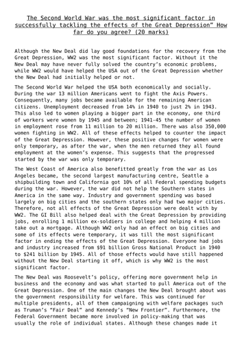 1960s coursework edexcel picture