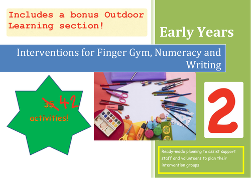 Intervention Pack 2: Targeted Support for Finger Gym, Numeracy and Writing