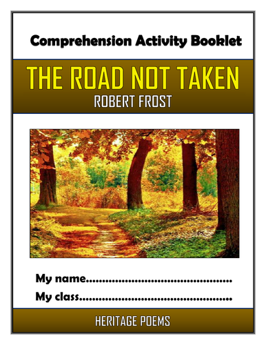 The Road Not Taken - Robert Frost - Comprehension Activities Booklet!