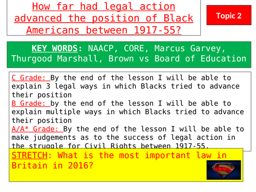 Lesson 4 - Pre-1955 civil rights USA