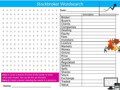 Stockbrokers Career Sheet Starter Activity Keywords Cover Homework Jobs & Employment