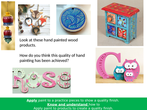 Design Technology Developing Painting Skills Year 7 | Teaching Resources