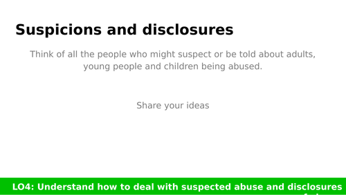 OCR Cambridge Technical Level 3: Unit 07: Safeguarding LO4
