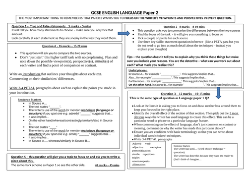 what is paper 2 english language