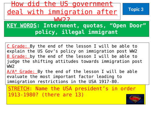 Lesson 7 Immigration And Government Policy In The Usa After Ww2