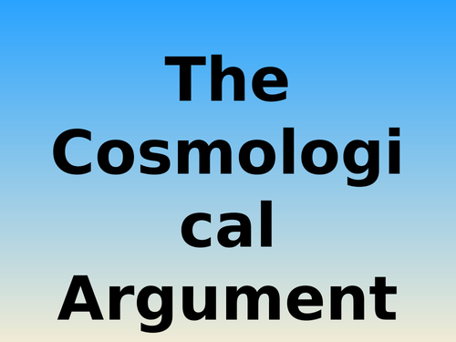 The Four Causes - Cosmological Argument