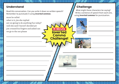 Inverted Commas – SPaG Challenge Mat