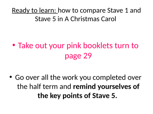 ALL OF STAVE 5 A CHRISTMAS CAROL ANNOTATED WITH ANALYSIS
