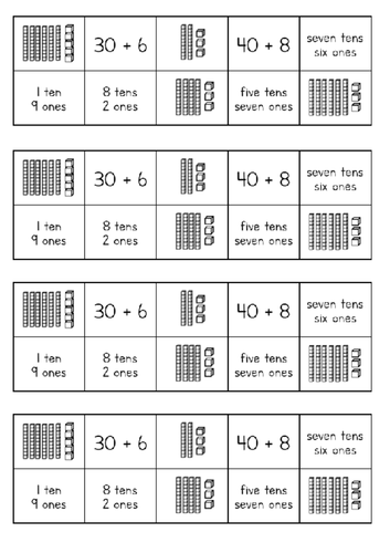 Y1 Place Value Ordering Numbers Up To 100 Cut and Stick Activity