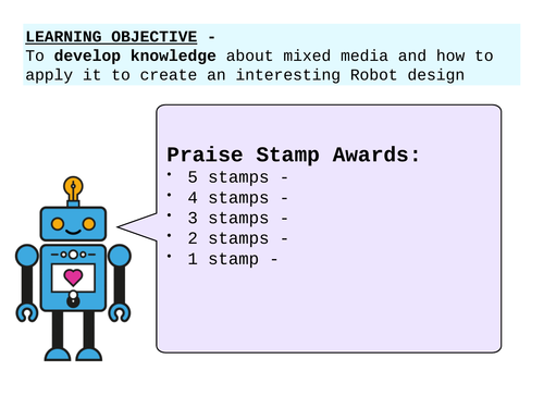 KS3 Art & Design Mixed Media ROBOTS Theme Resources