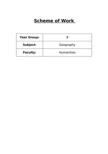 Scheme of work and assessment - Brazil