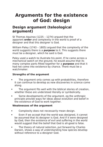 Different Christian Beliefs about Creation