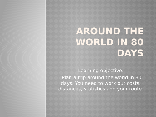 Around the world in 80 days