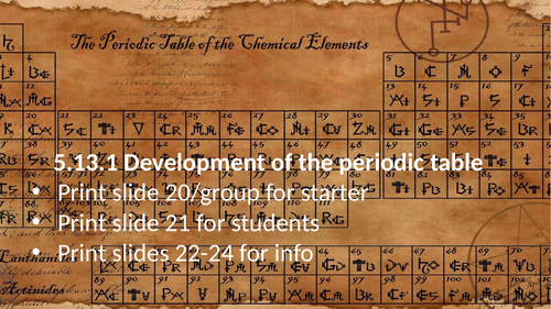 5.13.1 Development of the periodic table (AQA 9-1 Synergy)