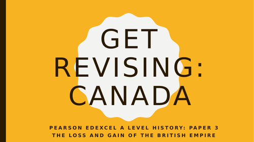 British Empire: Canada Revision