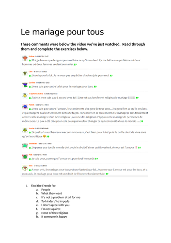 Le mariage pour tous