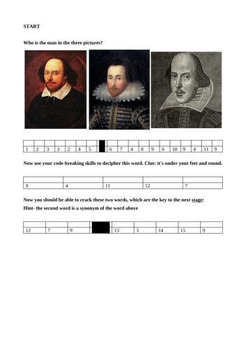 Shakespeare code cracker - great introduction to Shakespeare