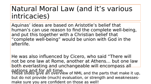 Overview of Natural Moral Law