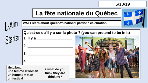 Fete Nationale Quebec La Saint Jean Baptiste Teaching Resources