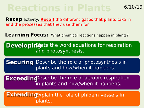 Exploring Science 9B- Plant Growth