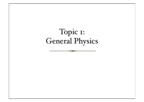 CAIE IGCSE Physics Topic 1 General Physics Review