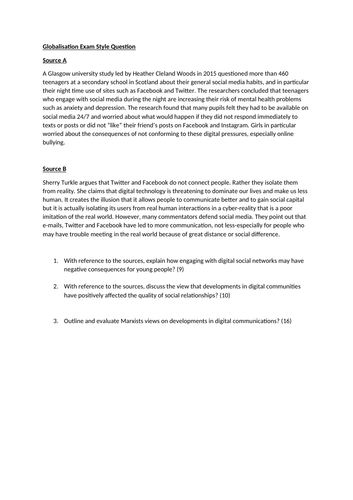 OCR Globalisation exam question and model answers