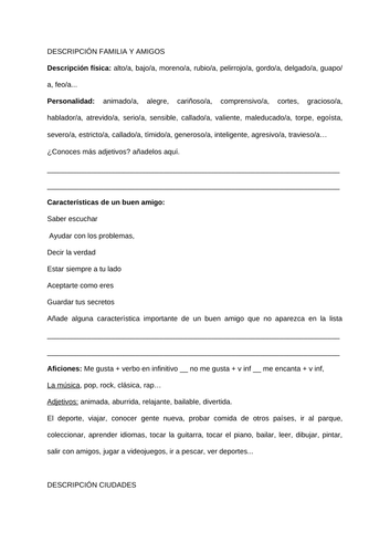 Vocabulario GCSE