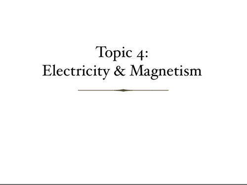 CAIE IGCSE Physics Topic 4 Electricity and Magnetism
