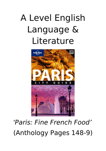 Paris Anthology - spoken language and transcript texts