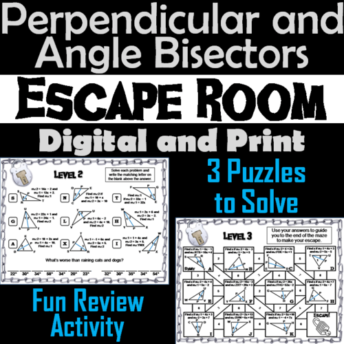 Perpendicular and Angle Bisectors in Triangles Activiy: Escape Room Geometry