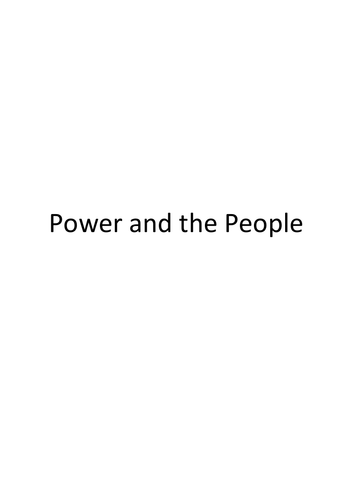 AQA GCSE history - Power and the People