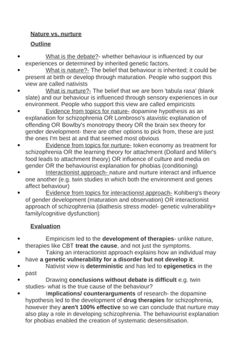 Issue and Debate 16 marker plan