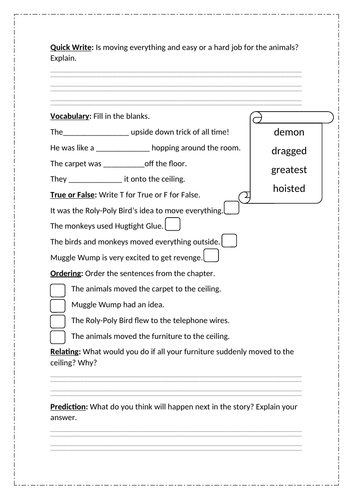 The Twits Guided Reading Activities Year 2 By Cervinia11