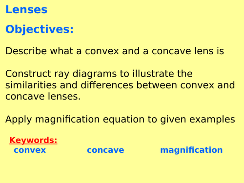 AQA P6.9 (Physics spec 4.6 - exams 2018) - Lenses (TRIPLE ONLY)