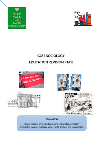 GCSE Sociology Education Revision Pack (AQA)