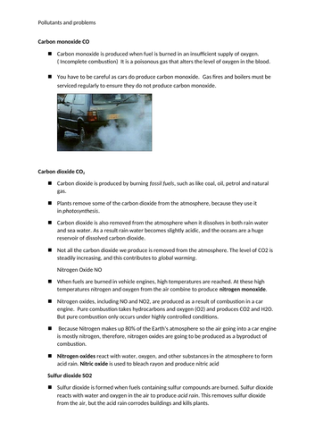 Pollutants Fact Sheet