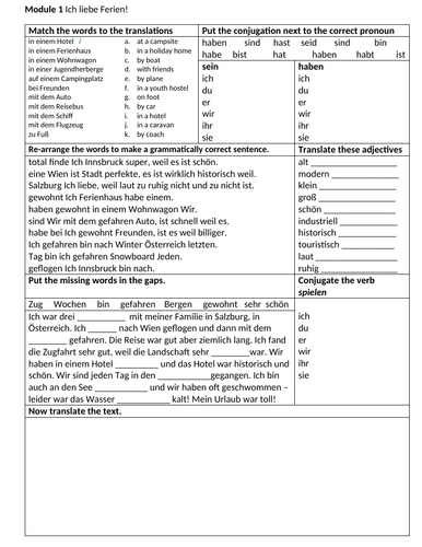 Stimmt 2 Module 1 revision quickie by cultureandcontent | Teaching ...