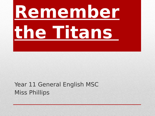 Film Study: Remember the Titans