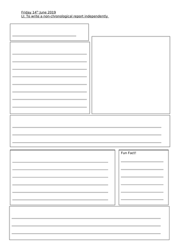 report writing template year 3