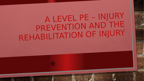 OCR H555 Presentation and resources for injuries