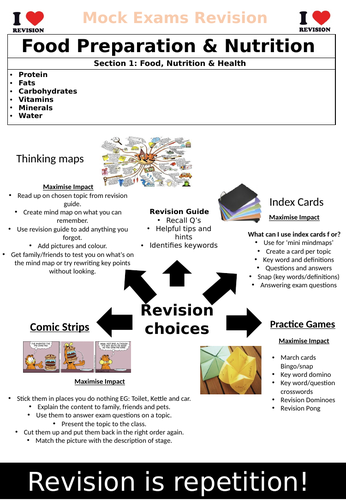 AQA GCSE Food Preparation & Nutrition Section 1 Revision Book