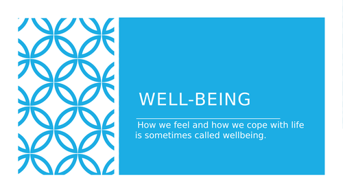 Introduction to wellbeing.